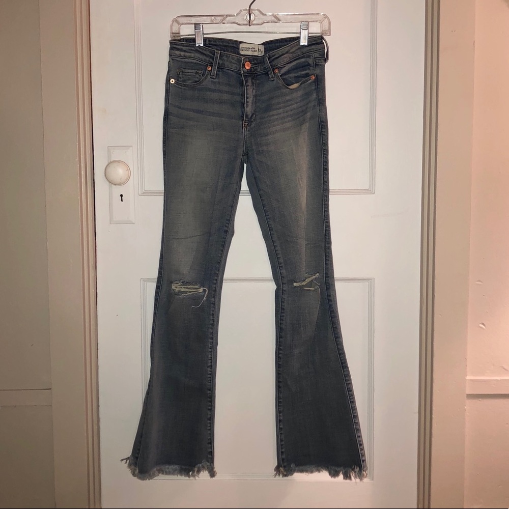 Medium Wash Abercrombie Flare Jeans